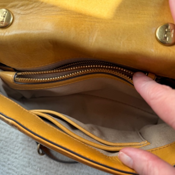 Tory Burch Kira Butter Yellow Patchwork Satchel - Picture 6 of 12